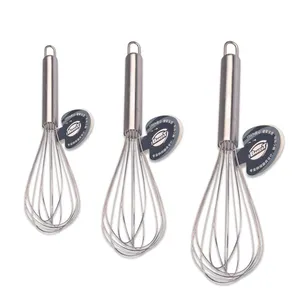 BAKEST 8/10/12 Inch Egg Beater Kitchen Cake Tools Household Twist Whisk Manual Whisk Stainless Steel Egg Whisker