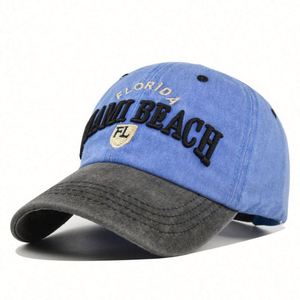 Casquette de baseball en coton 100% bicolore avec broderie 3D, logo personnalisé, style délavé, pour la vente en gros - Product Image 1