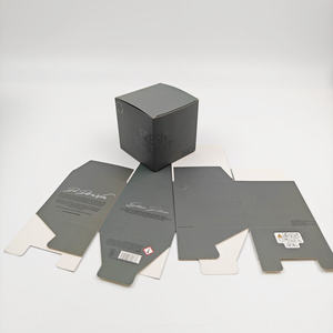 Recycled Material Corrugated Rigid <b>Cardboard</b> Customizable Square Grey Cosmetic Candle Personal Care Packaging Matt Lamination - Product Image 4