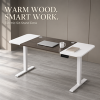 AOR Electric Lift Desk-Office/Computer/E-Sports Desk Split Board Design Extendable Customizable Color Wood Surface Metal Frame