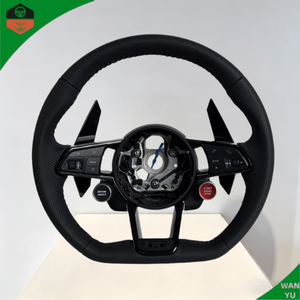พวงมาลัยรถยนต์รุ่น Carbon Sports ผลิตจากวัสดุ Alcantara สำหรับรถยนต์ <span class=keywords><strong>Audi</strong></span> <span class=keywords><strong>Q</strong></span> C8 A1 A3 A4 A5 A6 A7 A8 B6 B7 B8 B9 C6 C7 TT R8 - Product Image 2