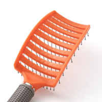 Brosse à cheveux personnalisable LOGO couleur avec évent incurvé séchage plus rapide et coussin en nylon durable et caractéristiques de massage compactes
