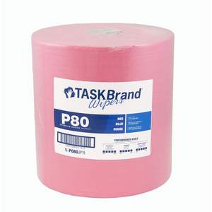 Rollo de Papel de Limpieza Comercial TaskBrand P80 Serie Premium, 12 x 13 Pulgadas, Rojo Hidroespunado, 475 Hojas (N-P080JPR) - Product Image 2