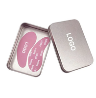 Patchs pour les yeux en silicone réutilisables avec logo personnalisé, auto-adhésifs, pour les cernes, emballage personnalisé