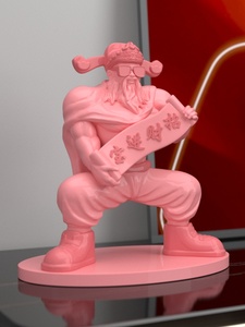 Sculpture en résine époxy 'Dieu Musculaire de la Richesse', Art populaire, Figurine décorative, Ornement de bureau, pour vitrine, salon, bureau à domicile - Product Image 3