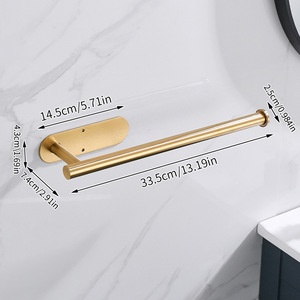 Stainless Steel Wall-Mounted Toilet <b>Paper</b> Roll Holder Waterproof Eco-Friendly for Hotel Use Contemporary Design - Product Image 3