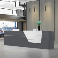 Comptoir de réception en bois Bureau de réception Bureau de bureau Mobilier Bureau de réception de luxe