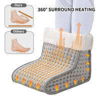 Chauffe-pieds électrique avec arrêt automatique, doublure amovible et lavable, pantoufles chauffantes thermiques