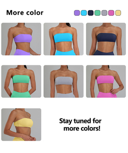 XW-Q074 Pilates set personalizzato Yoga Backless Activewear senza spalline palestra Bandeau allenamento donne Fitness sport <span class=keywords><strong>reggiseno</strong></span> - Product Image 5