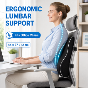 Coussin de chaise lombaire en mousse à mémoire de forme, <span class=keywords><strong>soutien</strong></span> <span class=keywords><strong>ergonomique</strong></span> du dos, housse en maille respirante pour le bureau, la voiture, soulagement de la posture - Product Image 3