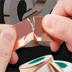 Koperfolie Tape Met Geleidende Lijm Copper Tape Voor Gitaar En Emi Afscherming, Slug Afstotend, Ambachten, elektrische Reparatie