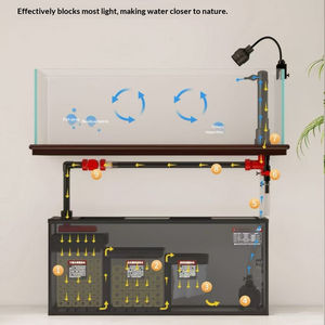 Aquarium carré SunSun HDJ Series Eco Stream avec fond en verre ultra-transparent, filtration et vidange des eaux usées en un clic, pour aquascape d'eau douce - Product Image 2