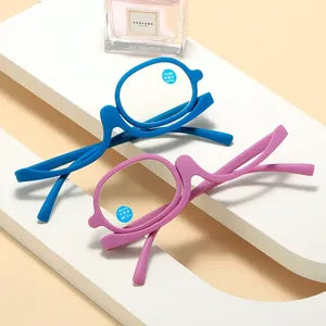 Magnifying <b>Glasses</b> Rotating Makeup <b>Reading</b> <b>Glasses</b> Anti Blue Light Make-up Presbyopic Eyeglasses Diopter +1.0 +<b>1.5</b> +2.0 to +4.0 - Product Image 3