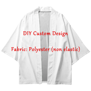 OEM/ODM Kimonos longs d'été personnalisés pour hommes, cape de cosplay d'<span class=keywords><strong>anime</strong></span> avec motifs personnalisés gratuits, DIY Haori Kimono samouraï pour femmes japonais - Product Image 2