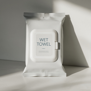 Bolsa de Embalaje para Toallitas Húmedas de PE Resistente con Tapa Abatible, Logotipo Personalizado y Diseño Impreso, Bolsa Plana (Reciclable) para Limpieza - Product Image 1