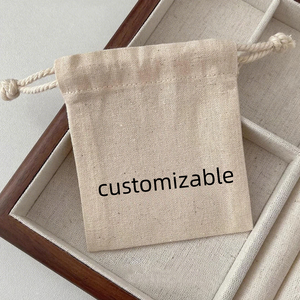 5 oz Cotton <b>Drawstring</b> <b>Bag</b> in Stock, Plain Cotton Muslin Pouch with Custom logo Printing - Product Image 3