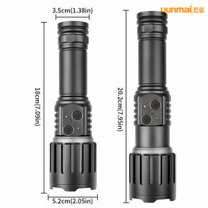 Linterna LED Yunmai de Doble Fuente de Luz, 30W, Luz Blanca, Amarilla y Azul, Recargable, Entrada y Salida Tipo C, Largo Alcance, Alta Intensidad - Product Image 2