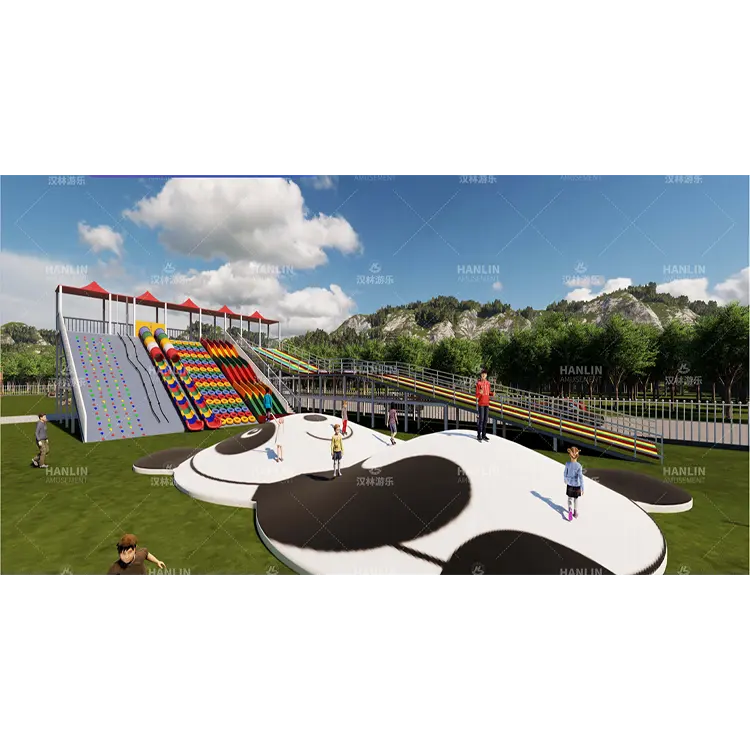 屋外遊び場機器ハイロープコースプレイセンターアドベンチャークライミングネット遊び場大型遊園地デザインプラン