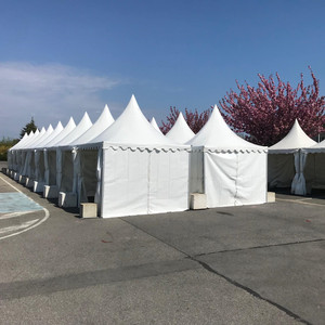 ONE EVENT SUPPLY Vente en gros de tentes pagode en aluminium 3*<span class=keywords><strong>3m</strong></span>, toit en PVC blanc protégé contre les UV, résistant au vent, chapiteau extérieur - Product Image 2