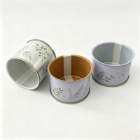 Boîte en fer blanc ronde petite et hermétique, résistante à la lumière, de qualité alimentaire, vide, avec couvercle, pour matcha, café en poudre et thé