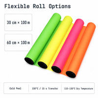 Film DTF Fluorescent en Gros, Largeur 30cm 60cm, Rouleau de 10m 100m pour la Production Personnalisée de T-shirts, Sweats à Capuche et Vêtements de Sport