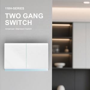 Elektrischer Schalter PC-Glasscheibe US-Standard Dünnwand schalter 2-Gang-Schalter für elektrische Teile Neues Design - Product Image 4