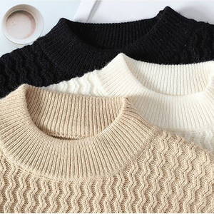 Autumn and Winter Crew Neck <strong>Knitted</strong> Sweater Casual <strong>Color</strong> <strong>Blocking</strong> Bottom <strong>Knitted</strong> Pullover <strong>Knit</strong> Sweater Pullover for Men - Product Image 3