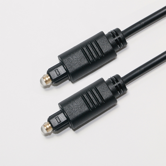Toslink Digital Fiber Cable 2M Black with Gold Plated Connector  for Theatre Sound Bar  Audio System