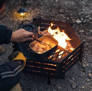 Removable Foldable <b>Camping</b> <b>Fire</b> <b>Pit</b> Steel Outdoor Bonfire Campfire <b>Fire</b> <b>Pit</b> for Picnic <b>Camping</b> - Product Image 2