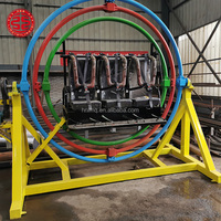 Gyroscope Humain Commercial pour Adultes, 2 ou 4 Places, à Vendre, pour Parc d'Attractions Extérieur, Manège Anneau Spatial 3D, Équipement du Fabricant