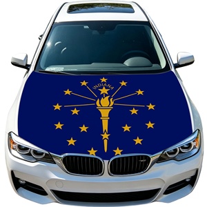 Drapeau de voiture en polyester à expédition rapide, drapeau de capot de voiture États-Unis Indiana pour événements sportifs, fêtes de voitures, événements en plein air, bannière de capot moteur - Product Image 1