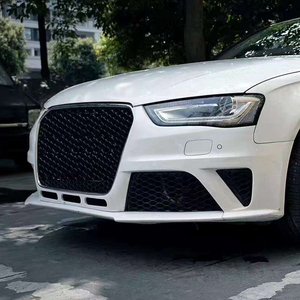 Rejilla Delantera Negra de Alta Calidad PNB, Rejilla de Malla ABS para Audi A4 B8.5 Allroad S4 B85 Estilo RS4, Negro Brillante 2013-2016 - Product Image 5