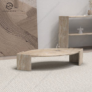 Table basse carrée en pierre de marbre noir minimaliste nordique meubles de maison modernes durables pour salon de ferme - Product Image 5