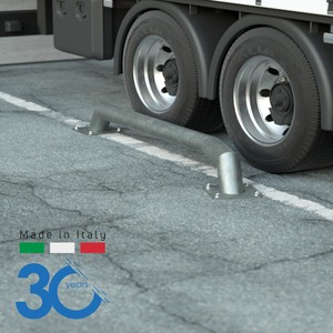 Guías de Rueda de Acero Galvanizado para Asistencia en el Estacionamiento de Camiones - Versión Recta/Curvada d133mm - Product Image 2