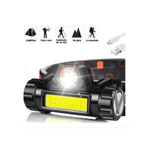 Linterna Frontal LED Recargable con Batería de 150 Lúmenes, para Camping y Auto, Cuerpo de Plástico, 20000 Horas de Duración - Product Image 1