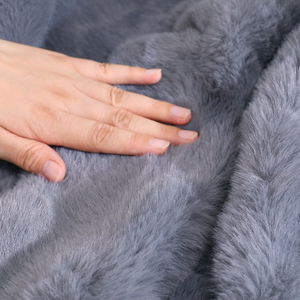 Plaid électrique en fausse fourrure de lapin, contrôle de la température, 6 niveaux de chaleur, couleur personnalisable, lavable, utilisation hivernale, design matelassé, doux - Product Image 3