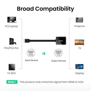 <span class=keywords><strong>Adaptador</strong></span> <span class=keywords><strong>HDMI</strong></span> <span class=keywords><strong>a</strong></span> <span class=keywords><strong>VGA</strong></span> <span class=keywords><strong>Activo</strong></span> UGREEN con Conector de Audio de 3.5mm, <span class=keywords><strong>HDMI</strong></span> Macho <span class=keywords><strong>a</strong></span> <span class=keywords><strong>VGA</strong></span> Hembra, hasta 1080P, para PC, Laptop, Ultrabook, Raspberry - Product Image 5