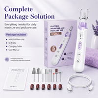 Lime à ongles électrique rechargeable portable, machine de manucure et pédicure, prise en charge du logo personnalisé OEM pour salon de manucure et usage domestique