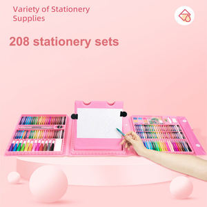 Новинка! Скидка! Набор для творчества: 208 предметов, цветные карандаши, канцелярские принадлежности, для рисования, обучения, школы, подарок для детей и студентов. - Product Image 5
