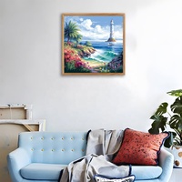 Peinture par numéros sur toile, différentes tailles, lignes claires faites à la main avec loupe, peinture comestible, sous vide