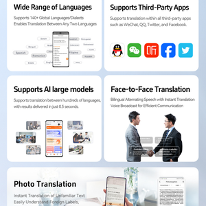 Traductor de IA portátil en tiempo real, intérprete de voz inteligente, Clip en traducción magnética cara a cara, interpretación simultánea - Product Image 5
