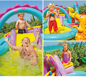 <span class=keywords><strong>INTEX</strong></span> 57135 piscine gonflable pour enfants en plein air épaissie toboggan pliable piscine de pulvérisation piscine de jeux pour enfants - Product Image 3