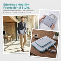Sacs de transport pour ordinateur portable en feutre légers et portables avec logo personnalisé, sacs de protection pour ordinateur portable en feutre avec poignée