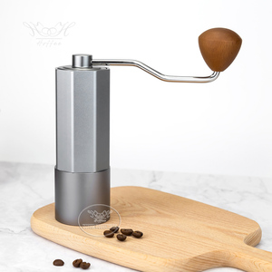 Moulin à café manuel personnalisé 5 étoiles avec broyeur en acier inoxydable et poignée incurvée HF-KCG040 PR - Product Image 6