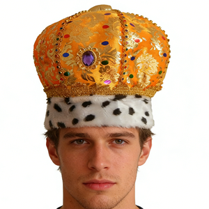 Chapeaux hauts rayés en polyester pour Halloween Palace Gold King High Prince <span class=keywords><strong>W198</strong></span> - Product Image 3