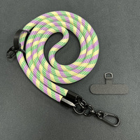 Cou réglable longue épaule bandoulière personnalisée ronde épaisse étui pour téléphone portable sangle lanière corde pour iphone