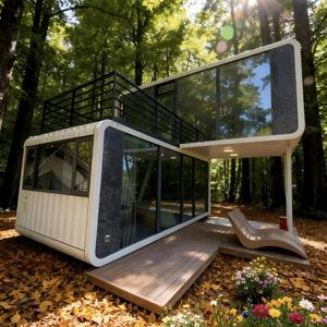 <span class=keywords><strong>Casa</strong></span> Capsula Prefabbricata di Lusso Personalizzata per Esterni, <span class=keywords><strong>Mini</strong></span> Ufficio Mobile a Due Piani, Cabina Insonorizzata per Glamping - Product Image 1