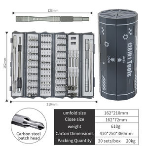 MYJ Set Obeng magnetik portabel multifungsi, Set peralatan perbaikan ponsel S2 baja <span class=keywords><strong>128</strong></span> buah - Product Image 6