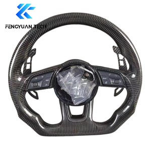 Cuir en fibre de carbone pour volant LED pour <span class=keywords><strong>Audi</strong></span> RS3 RS5 RS6 RS7 S3 S4 S5 S6 S7 <span class=keywords><strong>TT</strong></span> Mk2 Mk3 C7 Q5 Q7 B8-B9.5 - Product Image 1