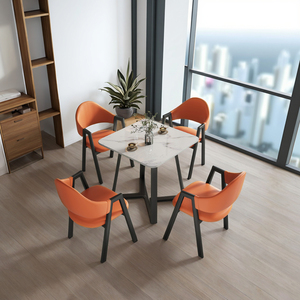 Ánh Sáng Sang Trọng Hiện Đại Đơn Giản Vuông Bàn Ăn Đá Hội Đồng Quản Trị Đàm Phán Ghế Kết Hợp Cho Các Cửa Tiệm Nhỏ Văn Phòng Căn Hộ - Product Image 3